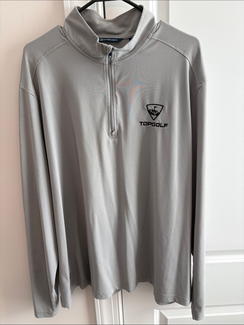 Cutter & Buck Light Gray Topgolf Quarter-Zip Pullover